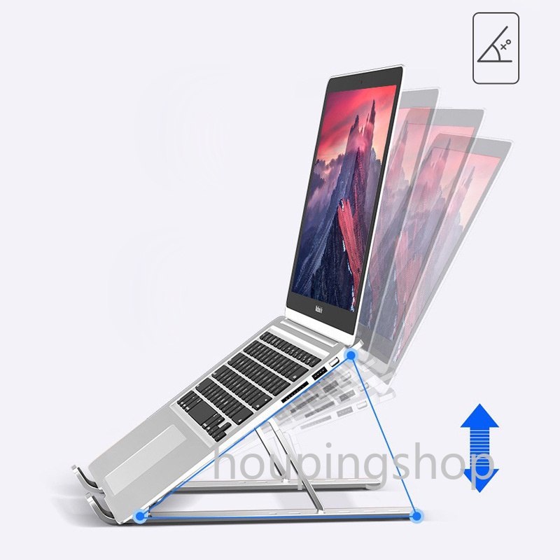 [Mã LIFE0803ALL giảm 10% đơn 0K] Giá Đỡ Laptop Bằng Nhôm Có Thể Gấp Lại Tiện Dụng Cho Macbook Air Pro