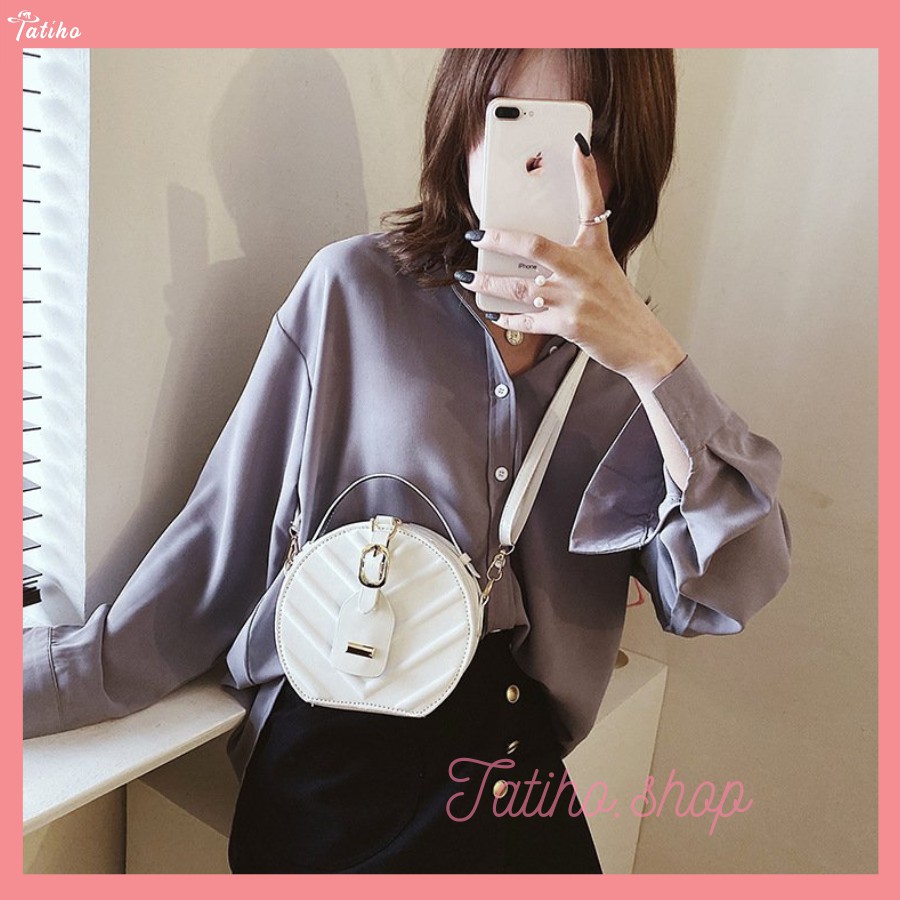 [HÀNG XỊN, GIÁ TỐT] Túi Xách Đeo Chéo Nữ Kiểu Tròn Đơn Giản Thanh Lịch - Mã TUI09