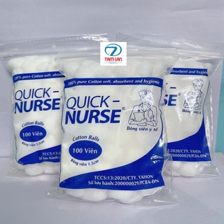 Bông gòn viên quick nurse 100 viên