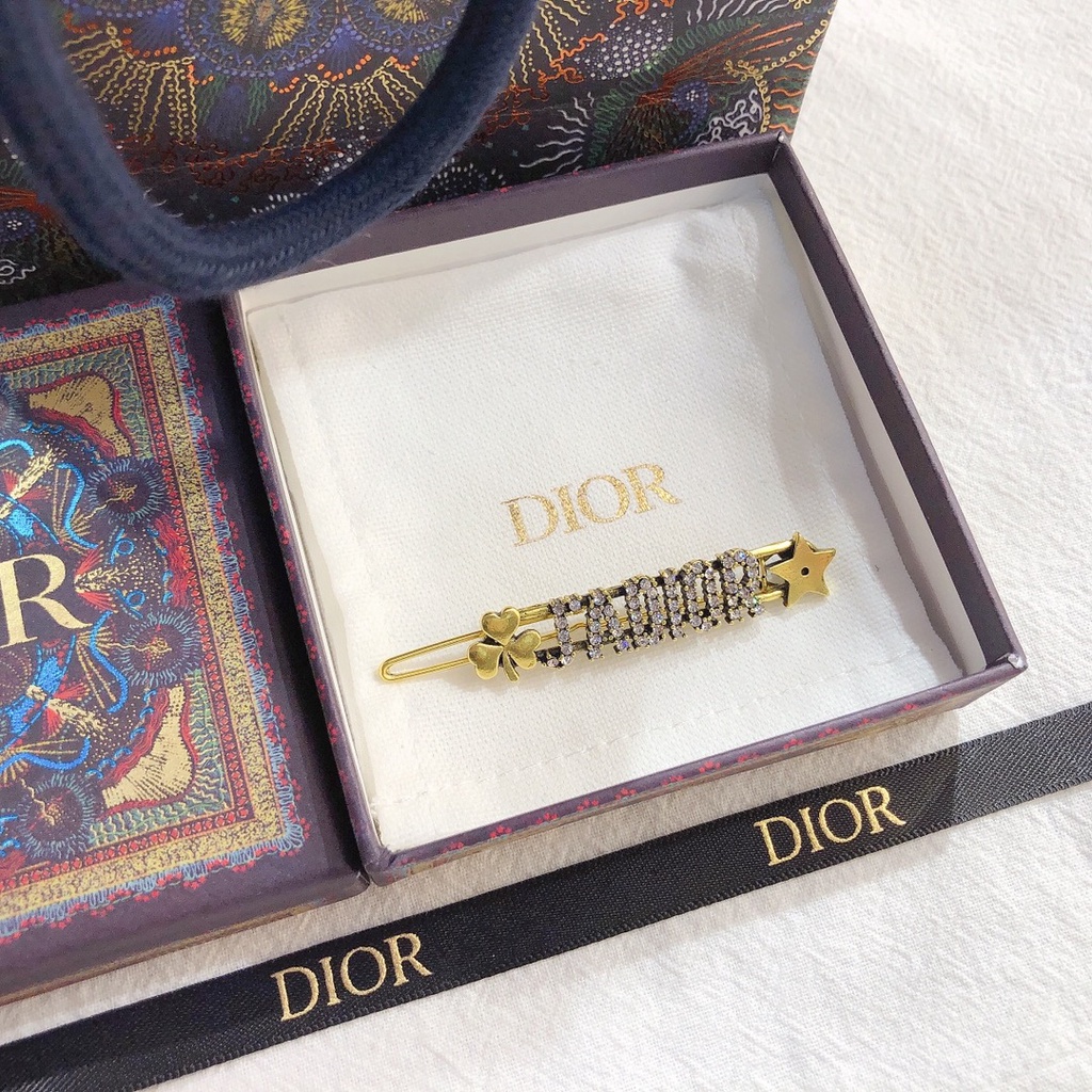 Kẹp Tóc Dior Đính Kim Cương Giả Phong Cách Retro Cho Nữ