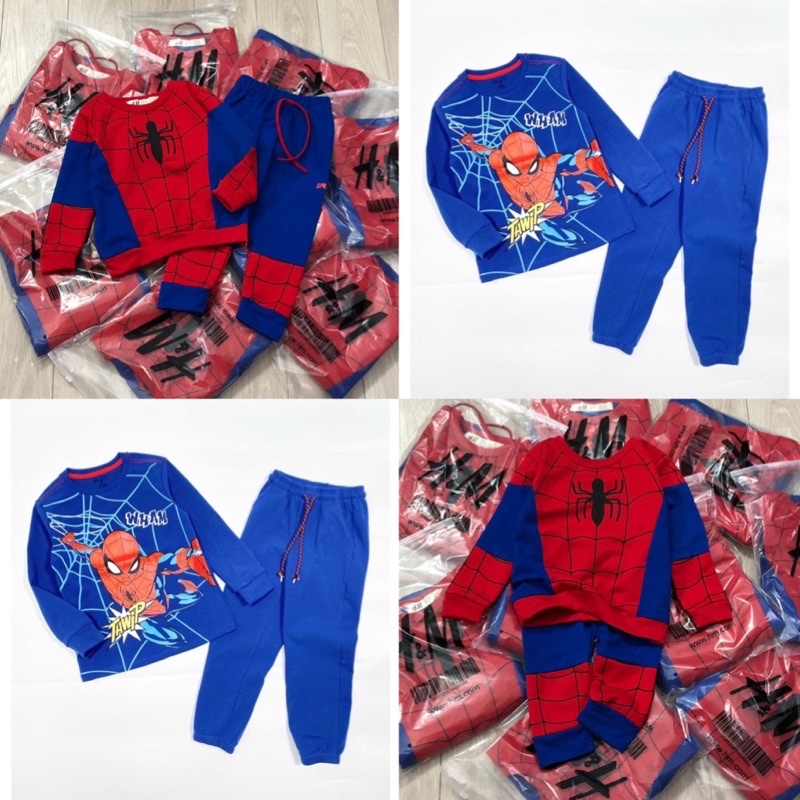 Bộ dài tay siêu nhân nhện, set đồ người nhện cao cấp, MADE in Việt Nam