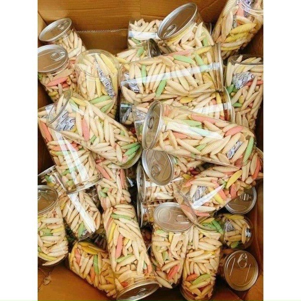 [HOT] Bánh Con Đuông Dừa Sữa Béo Ngậy Tuổi Thơ, Bánh Sùng Hũ PET 350G