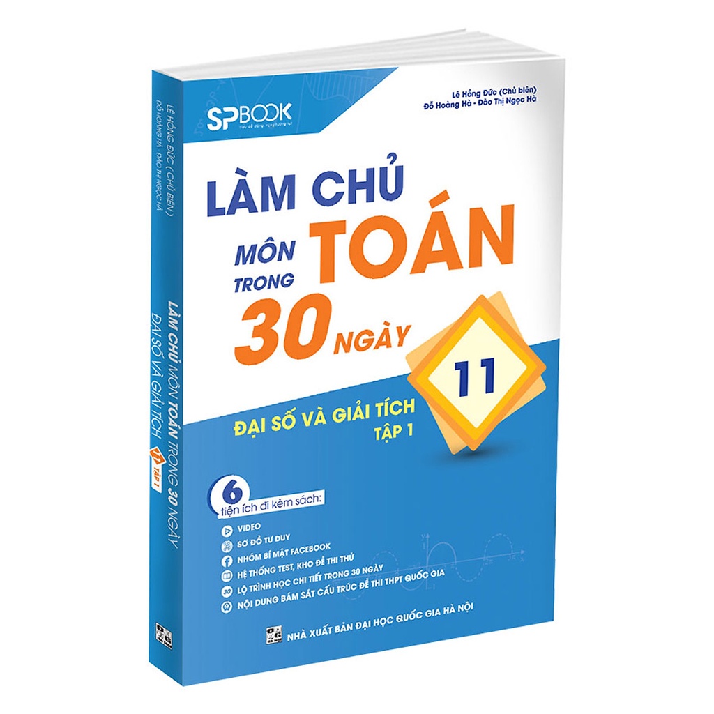 Combo 3 cuốn - Sách Làm chủ môn Toán trong 30 ngày lớp 11 - Tập 1 + Tập 2 - Hình + đại