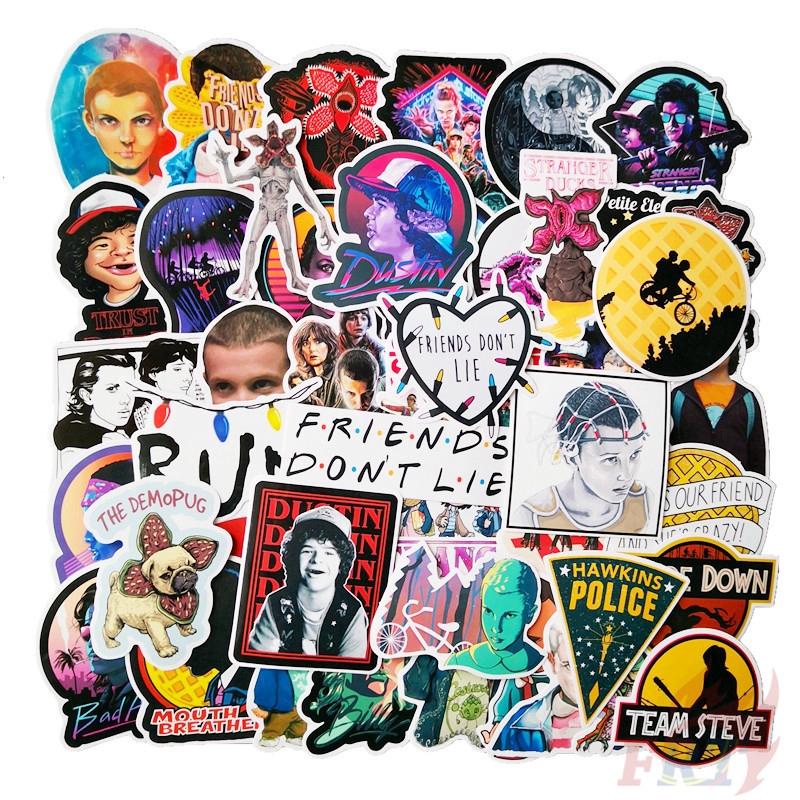 ❉ Stranger Things - Series 03 Netflix TV Shows Joyce Byers Eleven Mike Lucas Stickers ❉ 50Pcs/Set DIY Fashion Mixed Luggage Laptop Skateboard Doodle Decals Stickers
