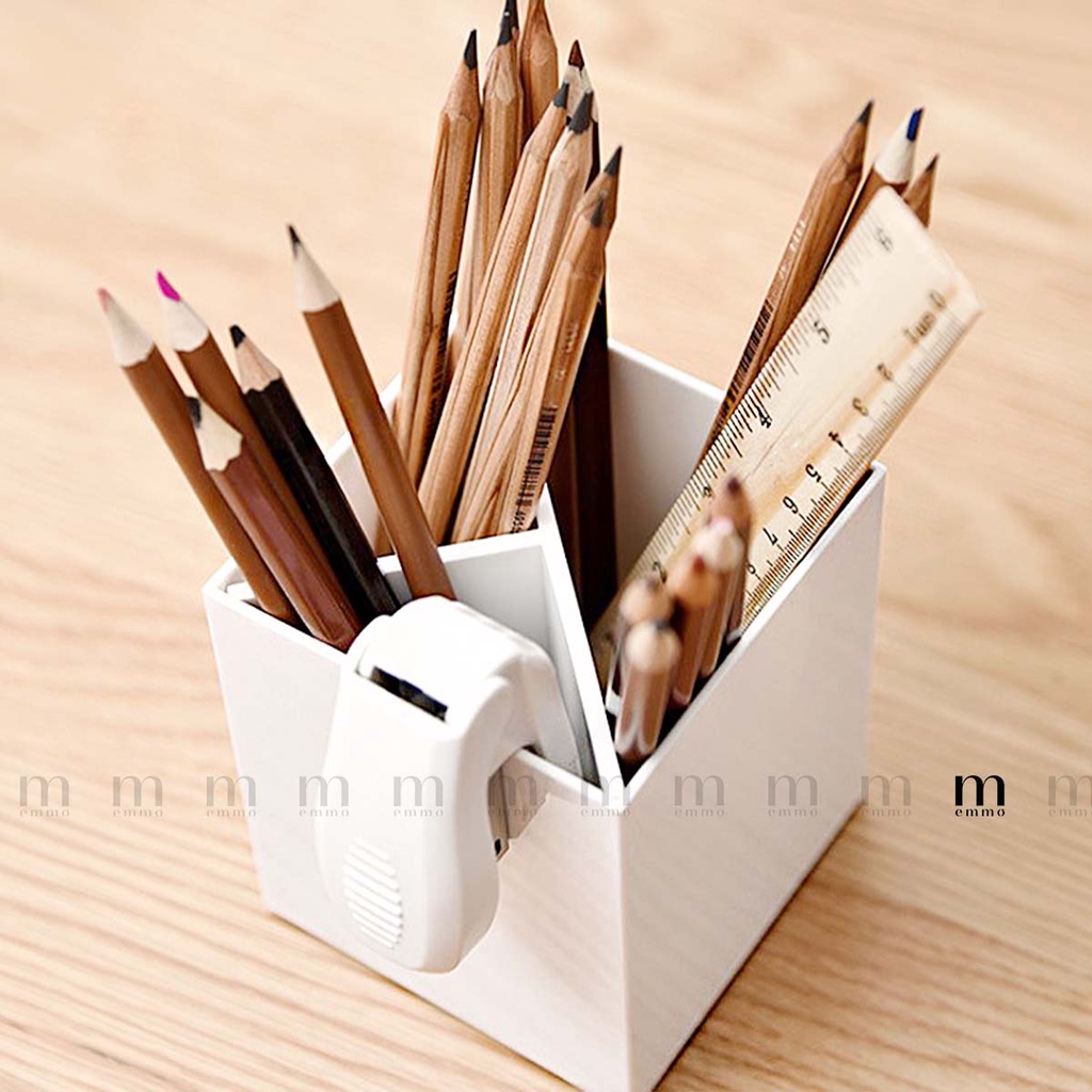 LỌ ĐỰNG BÚT ĐỂ BÀN, HỘP ĐỰNG CỌ TRANG ĐIỂM CÓ NGĂN CHIA TIỆN DỤNG EMMO – DEKO