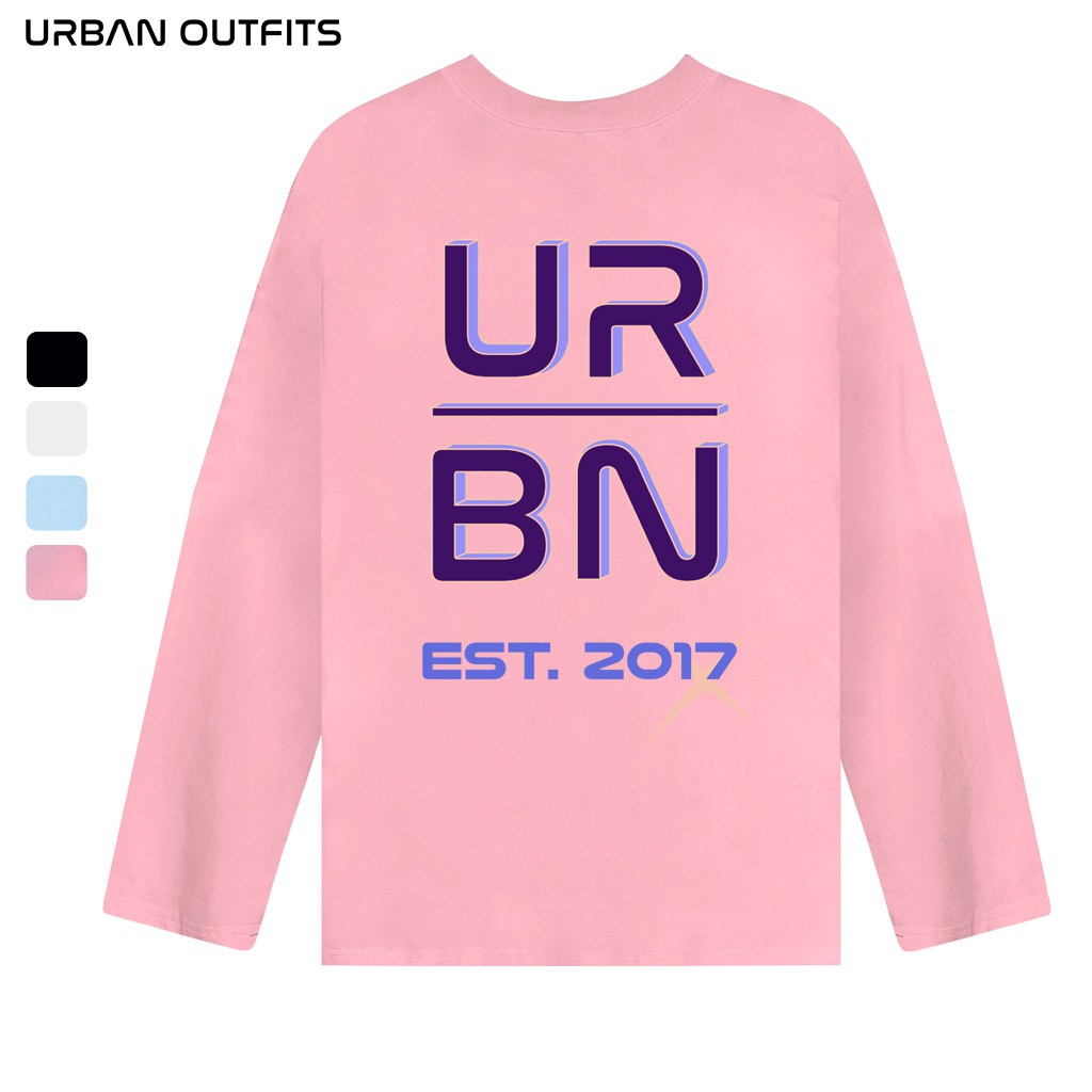 Áo Thun Tay Dài Nam Nữ Form Rộng URBAN OUTFITS In URBN EST2017 TDO35 100 cotton 4 Chiều