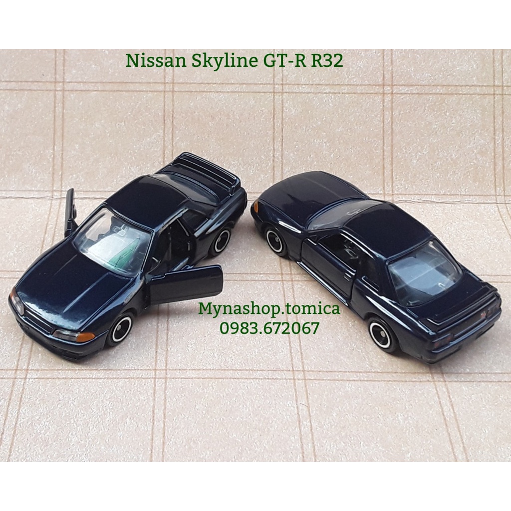 Đồ chơi mô hình tĩnh xe tomica không hộp, Nissan Skyline GT-R R32