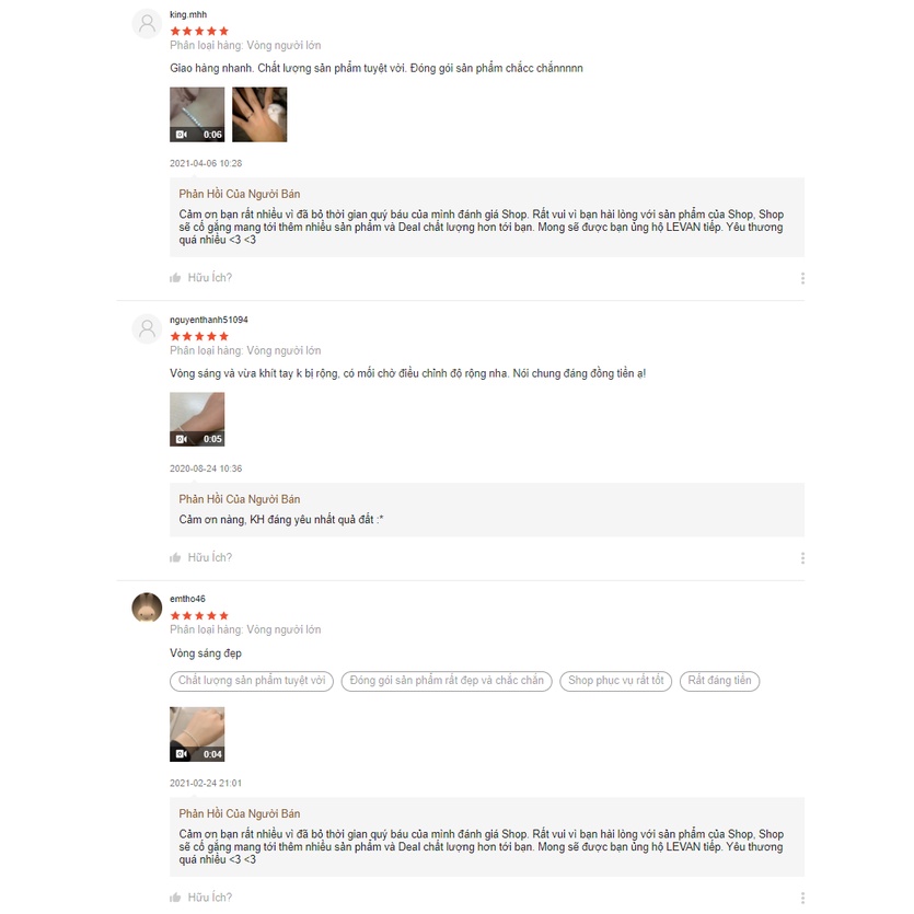 Lắc tay bạc bi chất liệu 100% bạc Ý 925 có size cho nữ và trẻ em LEVAN vòng tay nữ 0001