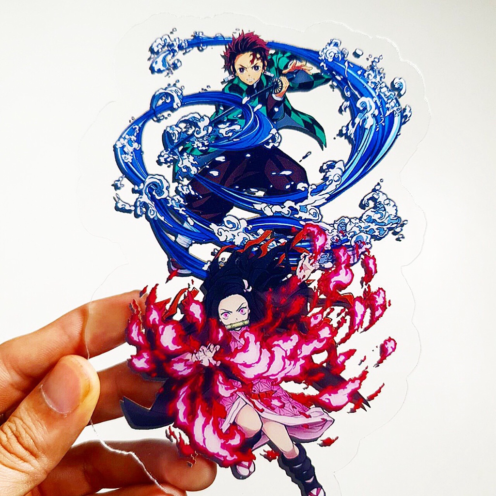 Mô hình Standee One Piece, Genshin Impact, Kimetsu no Yaiba, Demon Slayer anime mica arcrylic decor trang trí