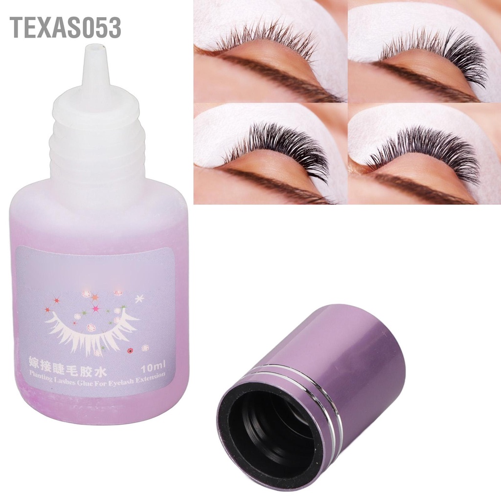 Texas053 Keo mở rộng lông mi 10ml Sấy nhanh 1 giây trong 70 ngày Kéo dài để nối