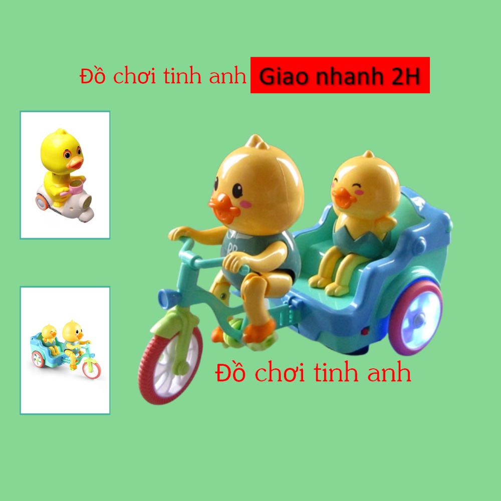 Đồ chơi Vịt chạy xe chỉ cần nhấn không cần pin dễ thương chơi vui