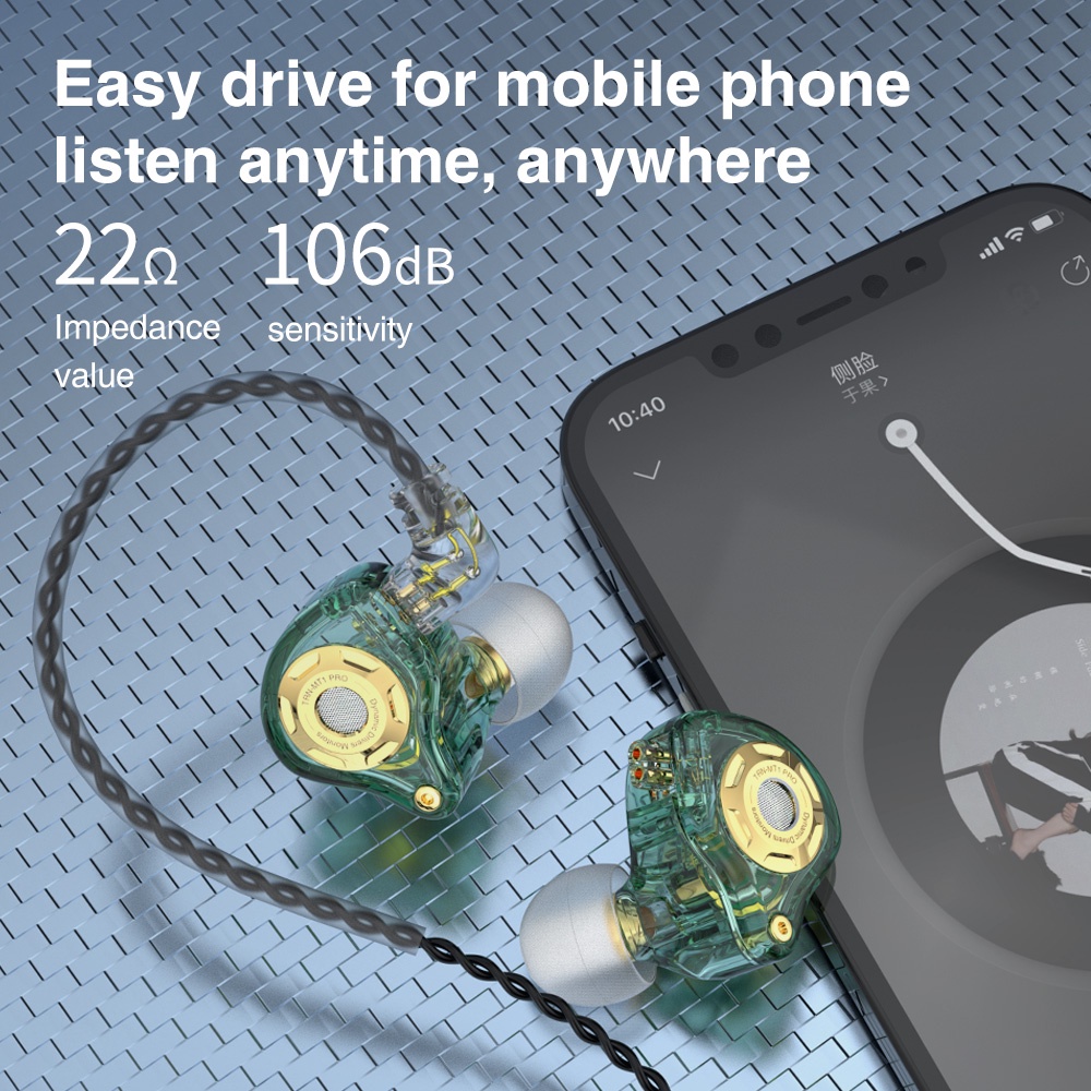 Tai Nghe Nhét Tai FAAEAL TRN MT1 Pro HIFI 1DD Chống Ồn Chất Lượng Cao