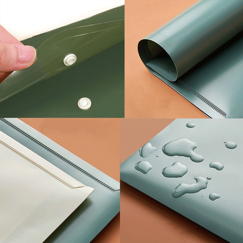 1 túi đựng tài liệu bằng PP chống thấm nước có nút bấm khổ A4