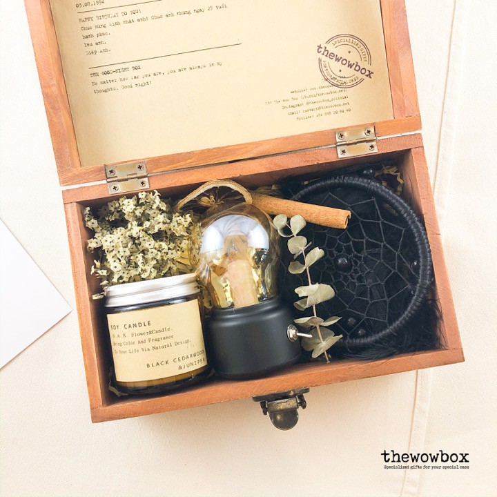 THE GOOD-NIGHT BOX – Đèn ngủ, nến thơm - Quà tặng sinh nhật, quà 20/11, quà Noel THE WOW BOX