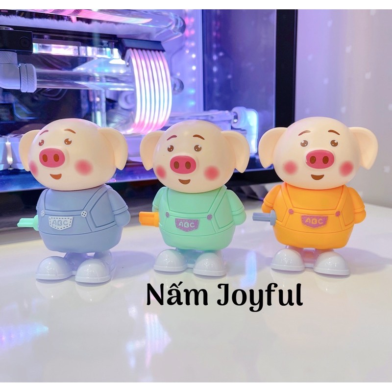 Heo vui nhộn nhảy dây cót set 3 chú