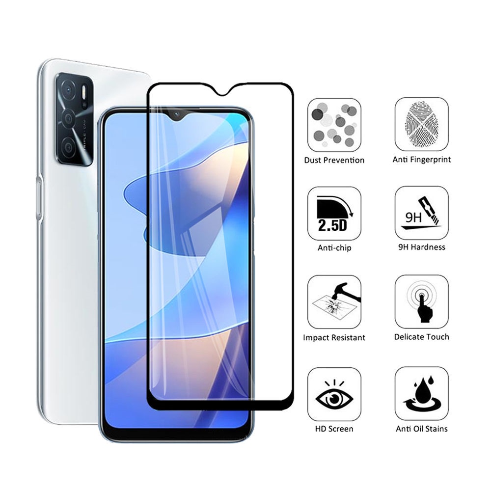 Kính cường lực full màn hình Oppo A16 / A16s trong suốt, không chấm liti