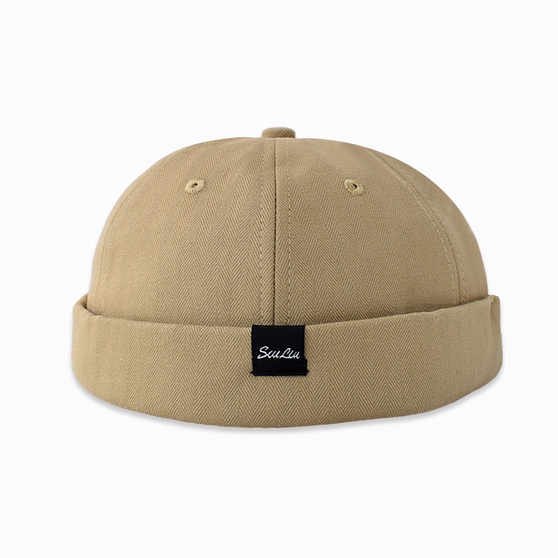 Mũ beanie LINJW không vành thêu chữ có thể điều chỉnh thời trang thường ngày