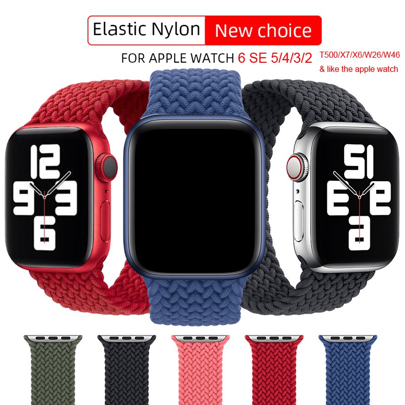 Dây Đeo Nylon Co Dãn Cho Đồng Hồ Apple Watch 6 Se Band 5 4 3 2 44 / 40mm