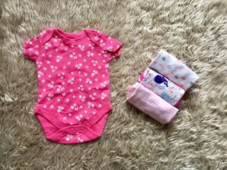 Combo set 4 body xuất anh 3-24m