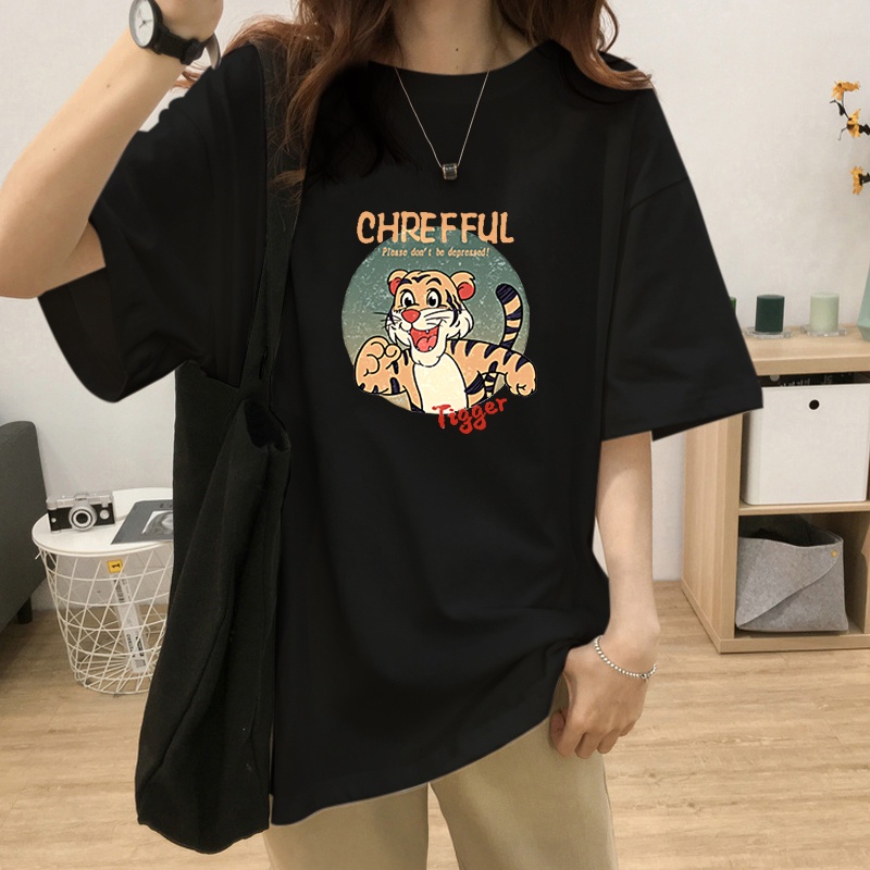 NRVP Áo Thun 100% Cotton Dáng Rộng Cổ Tròn Thời Trang 2022 Cho Nữ