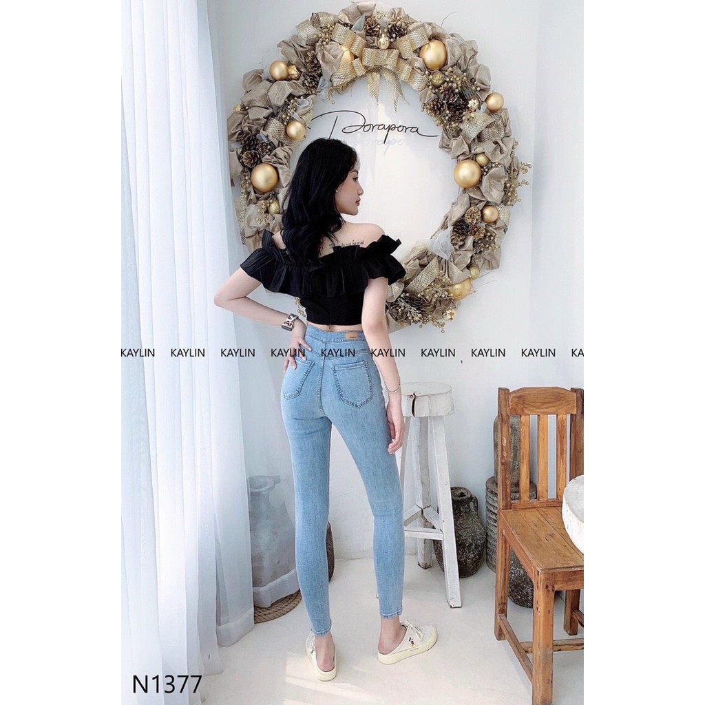 áo kiểu bèo bệt vai croptop