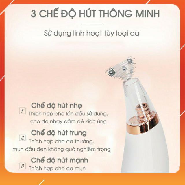 Máy Hút Mụn [FREE SHIP] Đầu Đen Dầu Bã Nhờn Mini Cầm Tay Chính Hãng