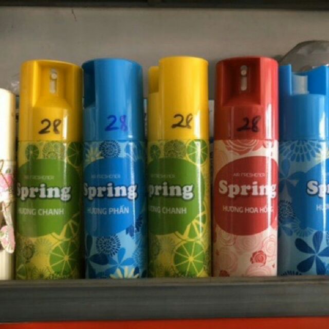 Xịt phòng Spring 280ml đủ mùi