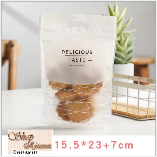 Combo 50 túi zip đựng bánh kẹo làm quà tặng 15x23cm có nhiều hoa văn