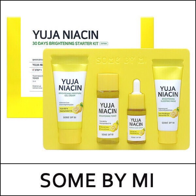 [Chính Hãng] Bộ Kit 4 Sản Phẩm Dưỡng Trắng, Mờ Thâm Some By Mi Yuja Niacin Minisize