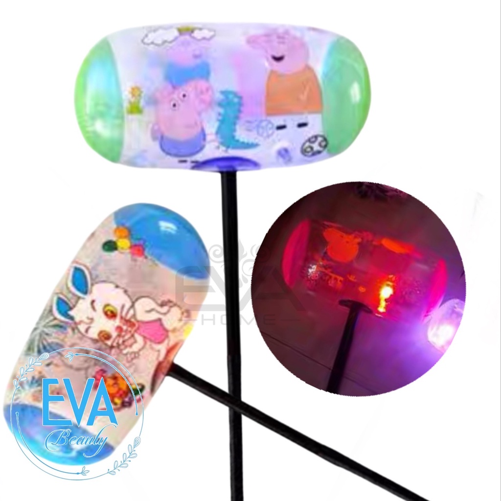 Đồ Chơi Bơm Hơi / Đồ Chơi Búa Tạ Hoạt Hình Đèn Phát Sáng Cán Tay Cầm Nhựa Lớn 70 Cm Vui Nhộn