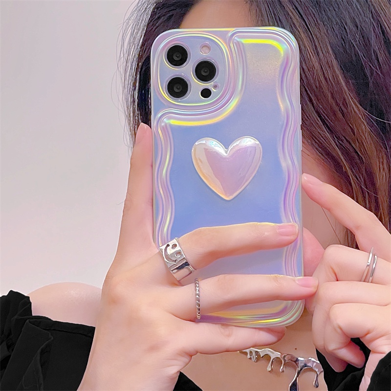 Ốp Điện Thoại Họa Tiết Trái Tim Cho Iphone 13ProMax 11ProMax iPhone12 ProMax XS Max