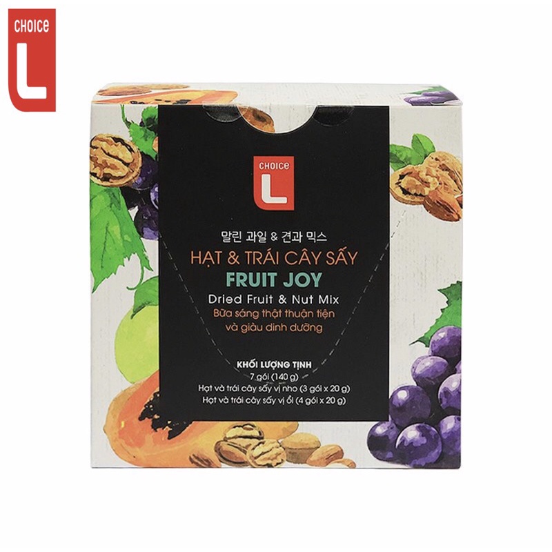 Hạt Và Trái Cây Sấy Fruit Joy 140G (Hộp 7 Gói)