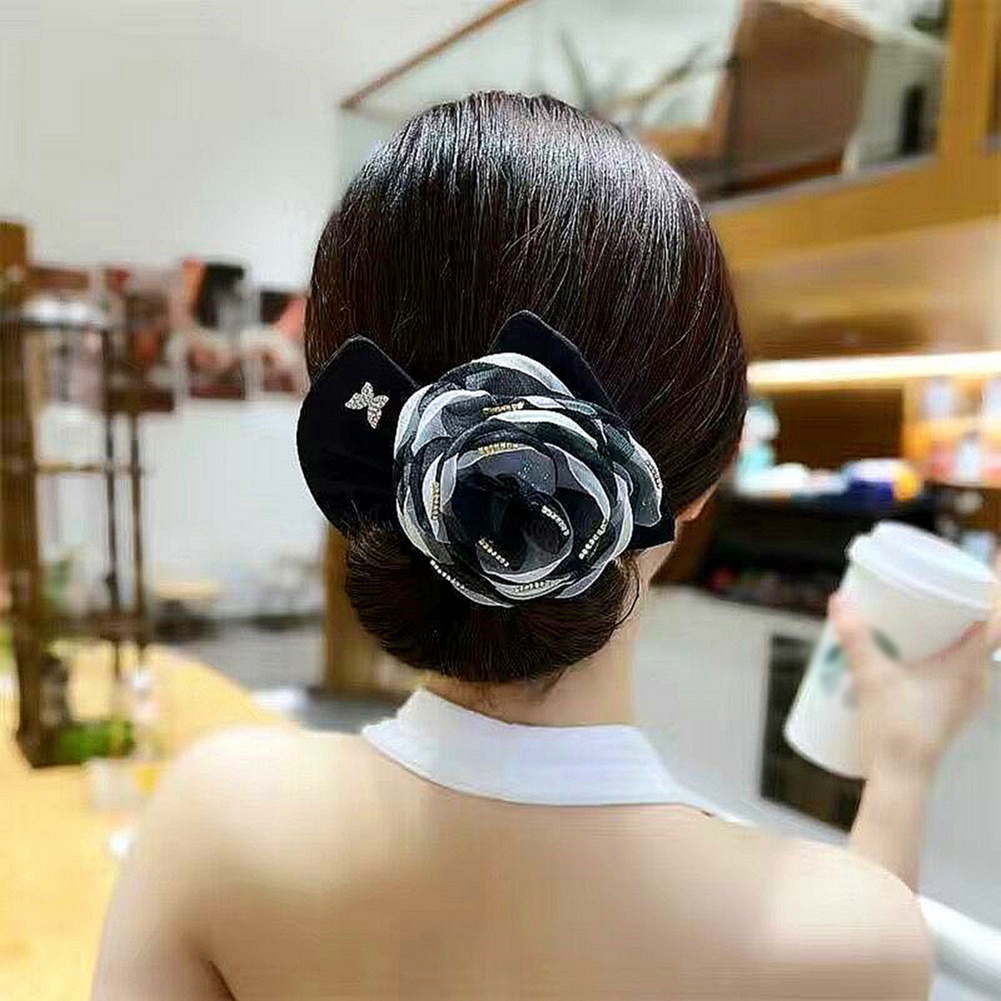Dụng Cụ Búi Tóc Đính Đá Pha Lê Thời Trang Hàn Quốc Cho Nữ