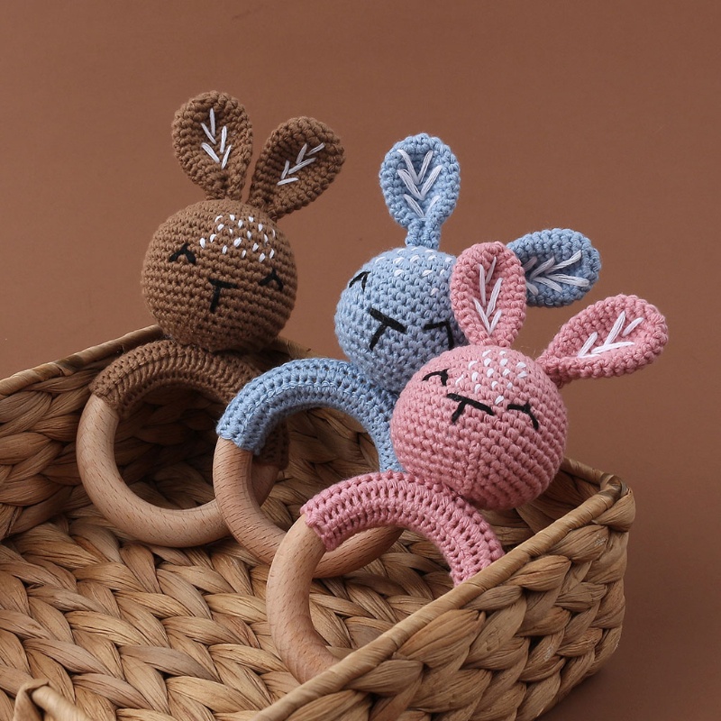 Đồ Chơi Ngậm Mọc Răng Chất Liệu Cotton Hình Động Vật Đáng Yêu Cho Bé