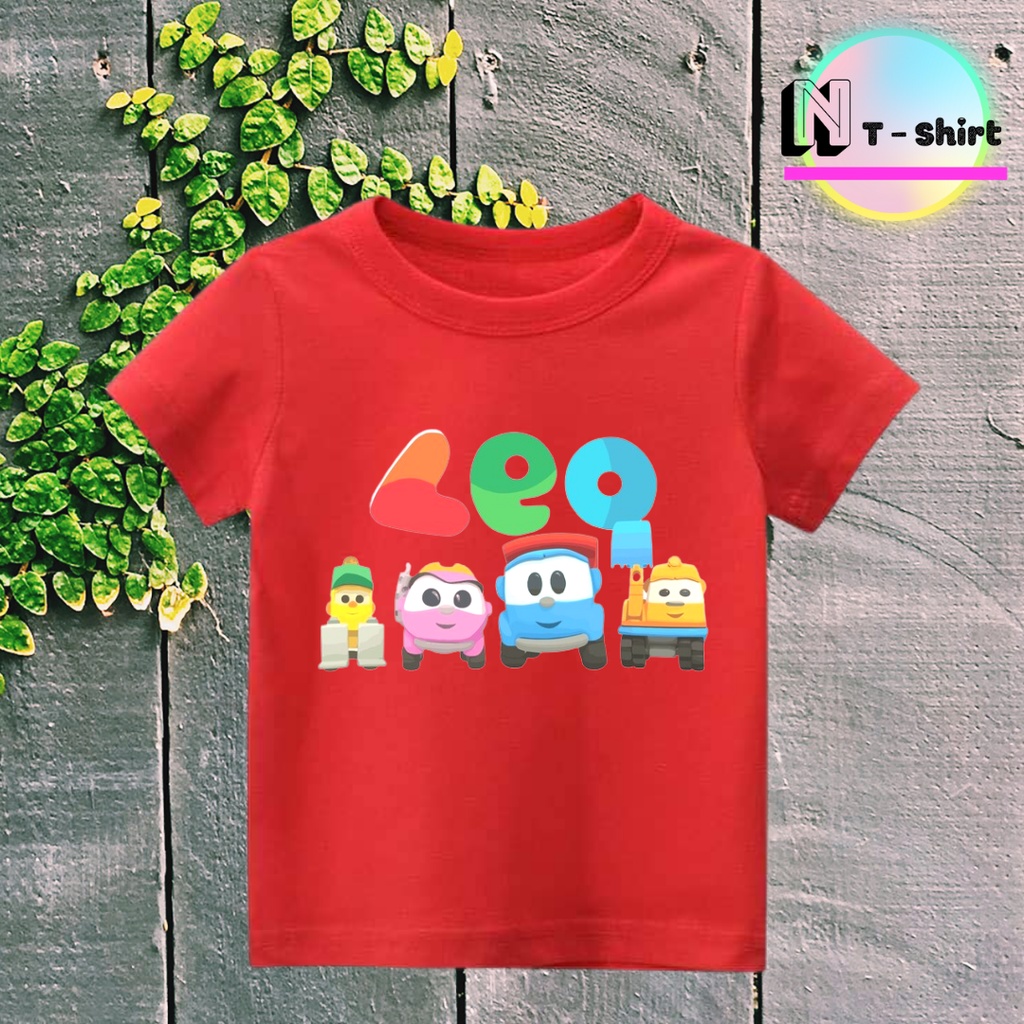 Áo thun cho bé trai,bé gái 💖Họa tiết Hoạt Hình LEO THE TRUCK siêu dễ thương💖 Áo cotton mềm mát mịn thấm hút mồ hôi💖05