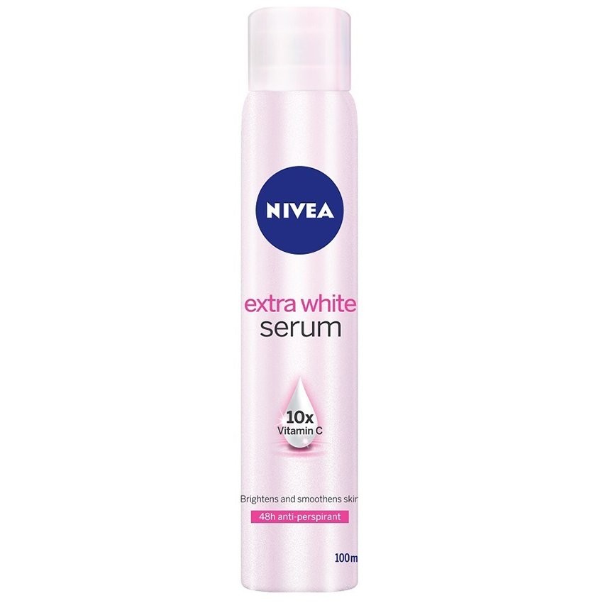 Xịt ngăn mùi serum nữ trắng mịn NIVEA Extra White Serum 100ml (Thái Lan)