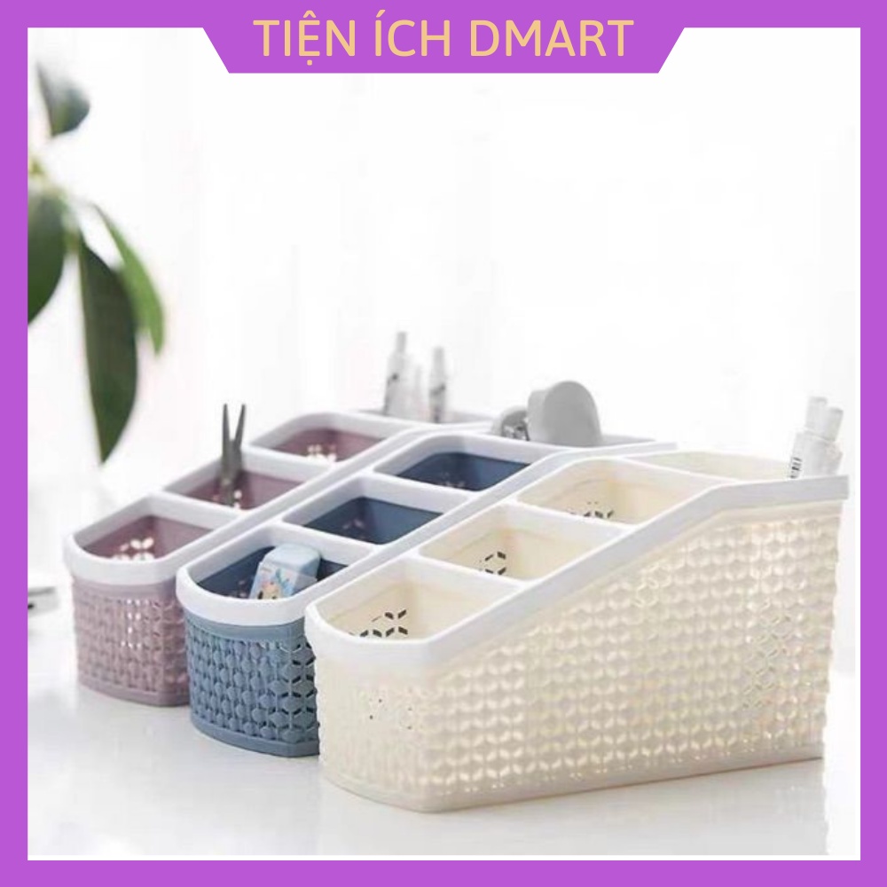 khay đựng đồ tiện ích 4 ngăn nhựa Việt Nhật , kệ để bàn ống cắm bút