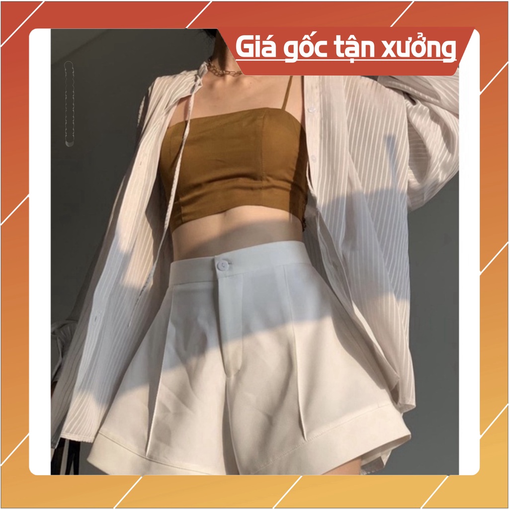 Quần Short Nữ Ống Rộng, Quần Sooc Ống Loe Cạp Cao Mặc Tôn Dáng M510 Có Bigsize