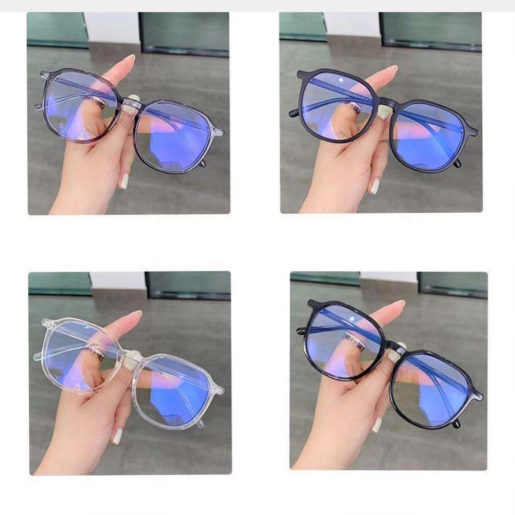 【0-600°】【Hàng Có Sẵn】Kính Cận Gọng Nhựa Chống Bức Xạ Ánh Sáng Xanh Dương Cho Nam Và Nữ