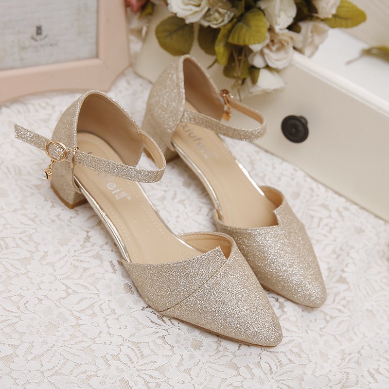 Giày cao gót ánh nhũ tôn sáng sang chảnh 5cm TTC24