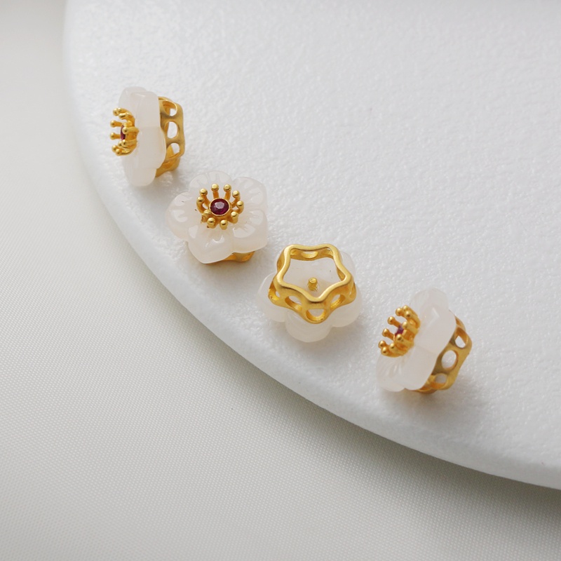 Túi Đồng Mạ Vàng 18k Khắc Hình Hoa Rỗng Màu Vàng Đồng Sang Trọng Dùng Làm Trang Sức diy