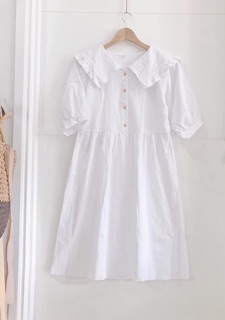 ĐẦM BABYDOLL TRẮNG CỔ SEN