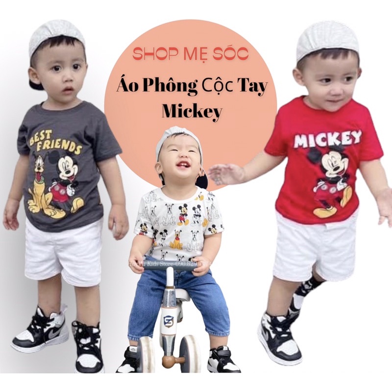 Áo phông cộc tay mickeyy 3 màu