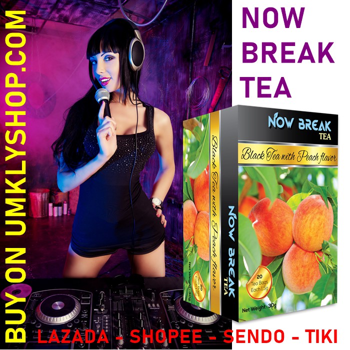 Trà Đào Now Break Tea - Combo 2 hộp (kiểu trà Cozy, Lipton, Ahmad, Dilmah, Olong, Atiso, Nestea, quà Tết,)