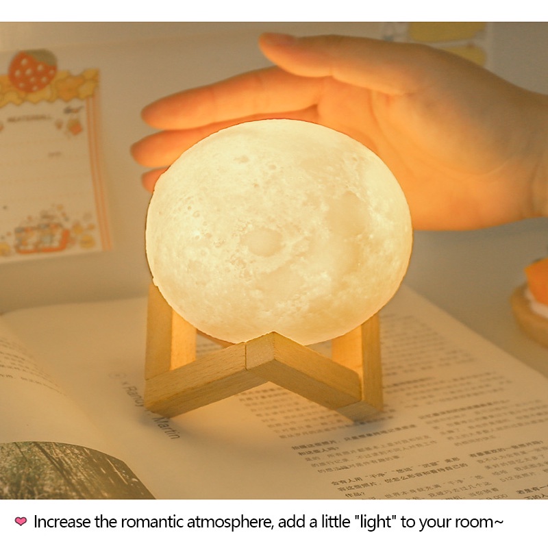 Đèn LED Hình Mặt Trăng 3D Độc Đáo