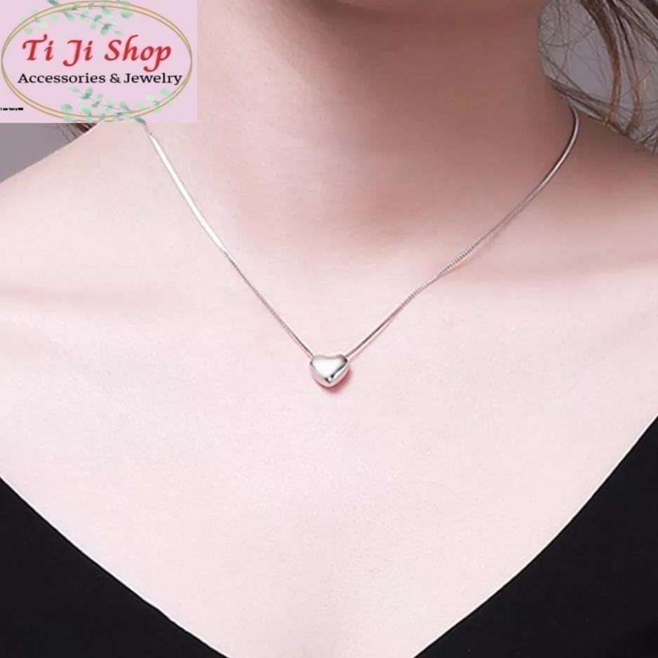 DÂY CHUYỀN NỮ TRÁI TIM INOX  - trắng, đẹp, không đen,