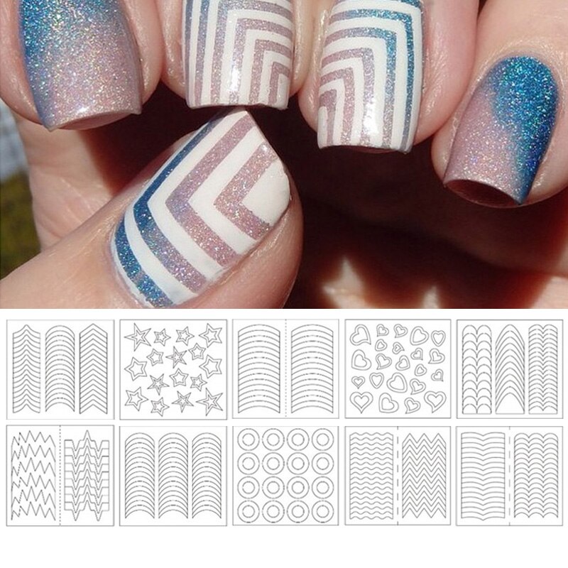 [Hàng mới về] Bộ 24 miếng dán trang trí móng tay nghệ thuật 3D sành điệu