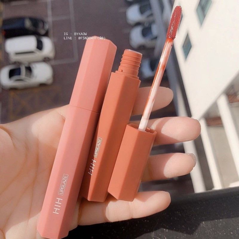 Set Son Kem Lì 4 Cây HIH Hoa Anh Đào Nội Địa Trung Bộ Son Tint Lip Gloss 4 Cây Tráng Gương Chống Thấm Nước Se