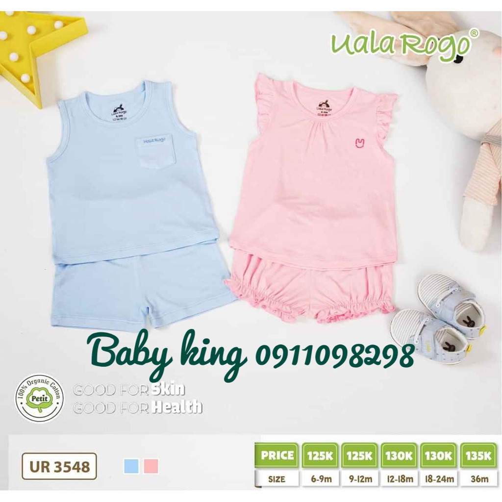 UalaRogo. 3548 Bộ ba lỗ petit vân sóng siêu nhẹ, mát