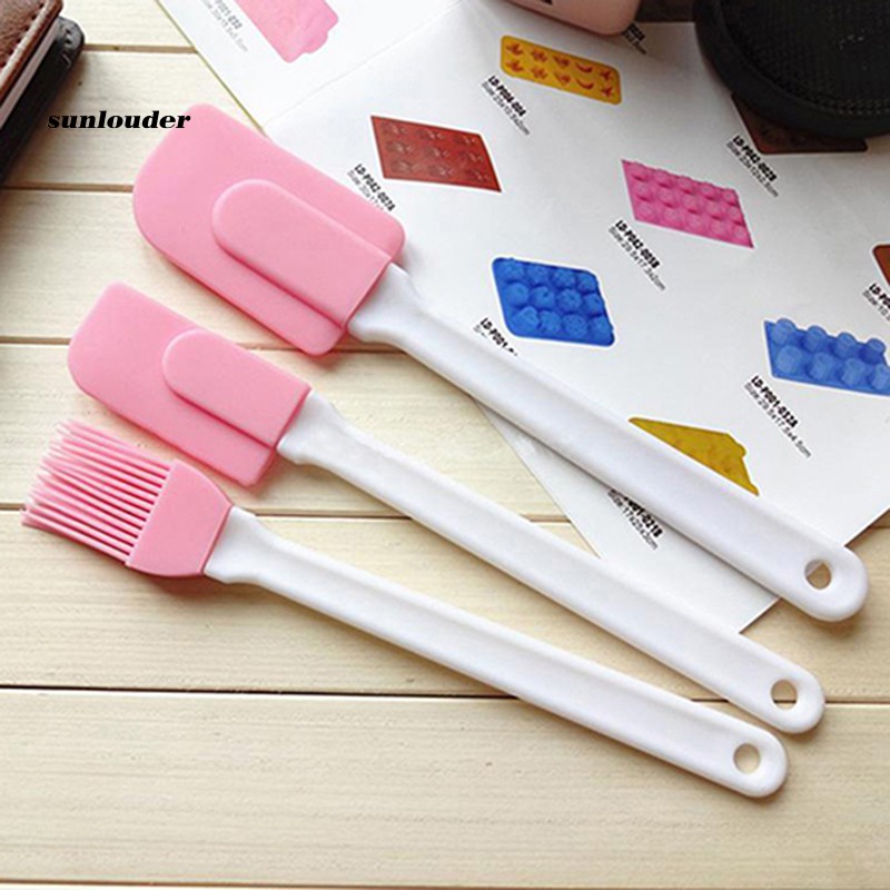 Set 3 Muỗng Silicone Trộn Kem Làm Bánh Tiện Dụng